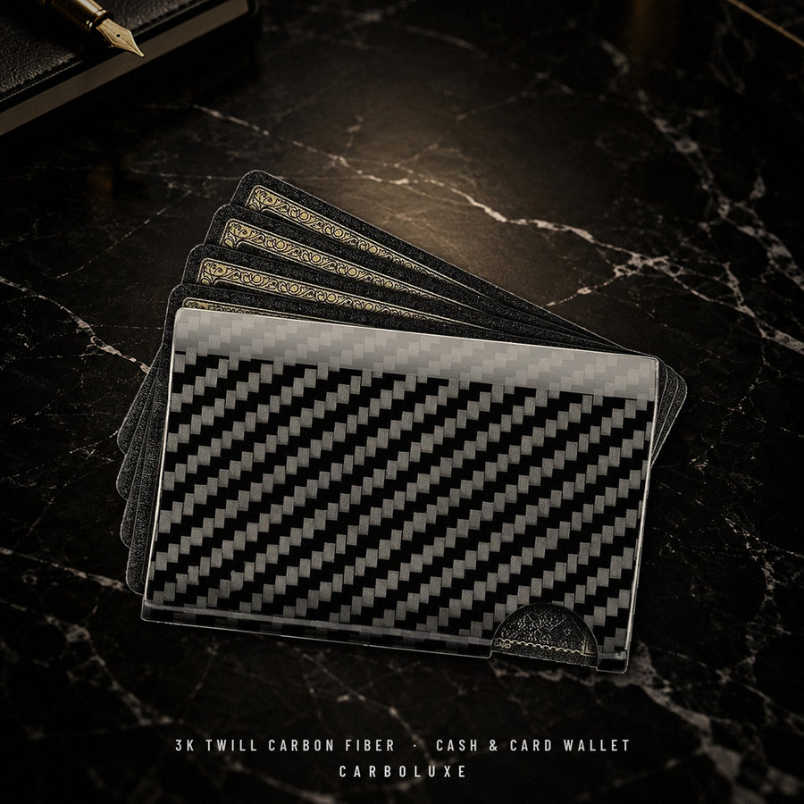 Carbon Fiber Cash & Card Slim Wallet