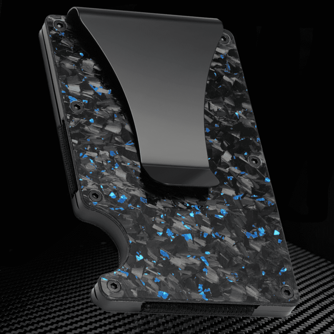 Carboluxe Forged Blue Carbon Fiber Wallet