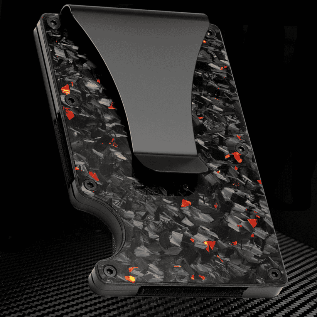 CARBONIZE || Forged Red Carbon Fiber Wallet (Glossy Finish)