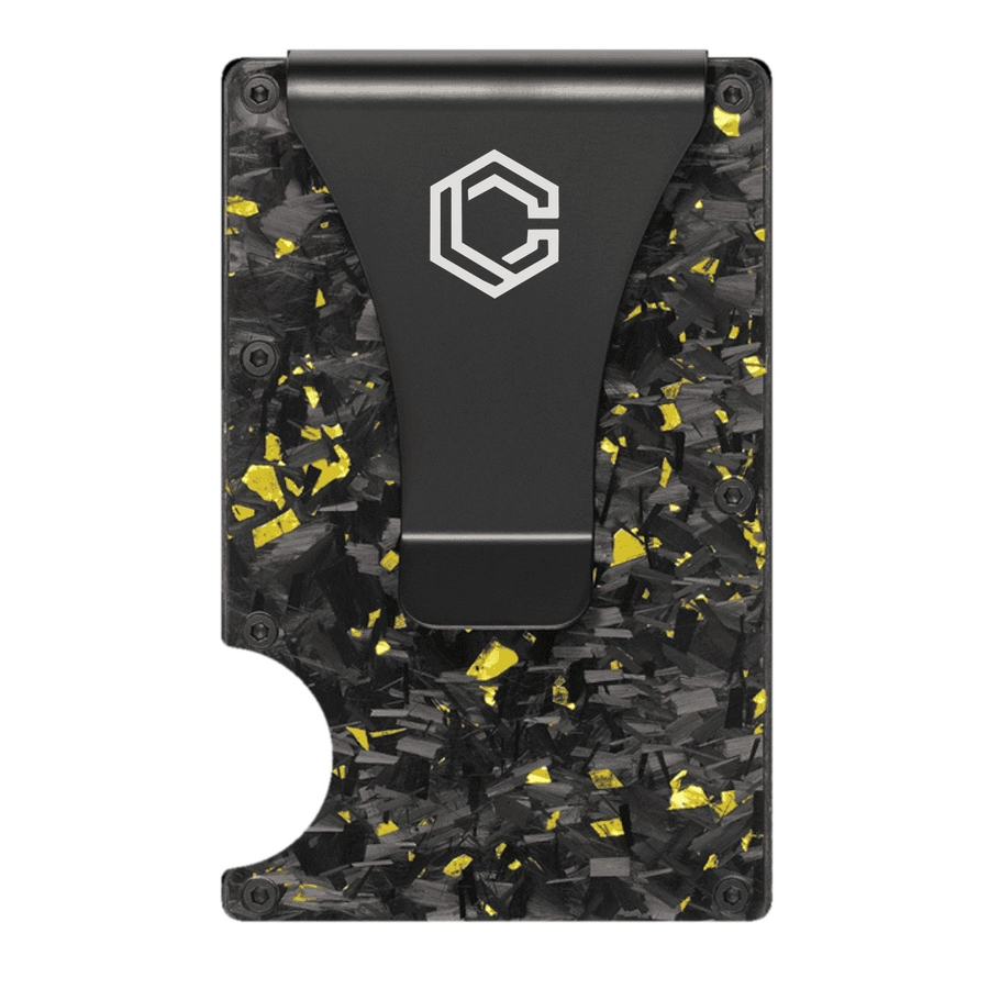 Forged Gold Carbon Fiber Wallet (Glossy Finish)
