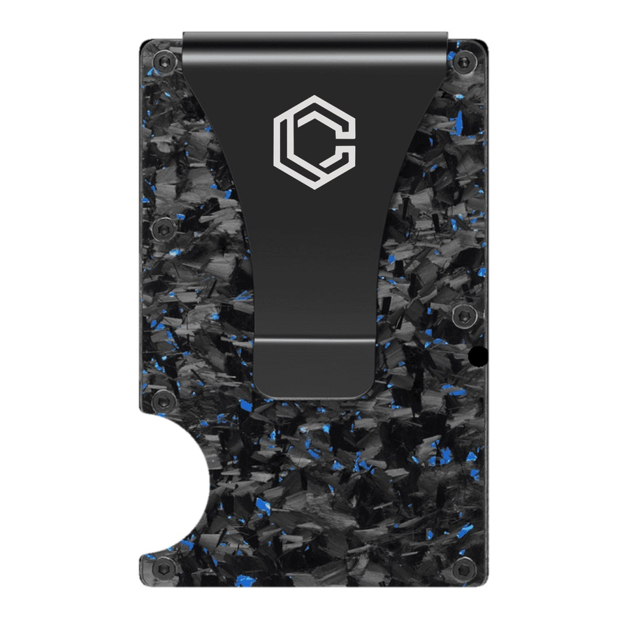 Forged Blue Carbon Fiber Wallet (Glossy Finish)