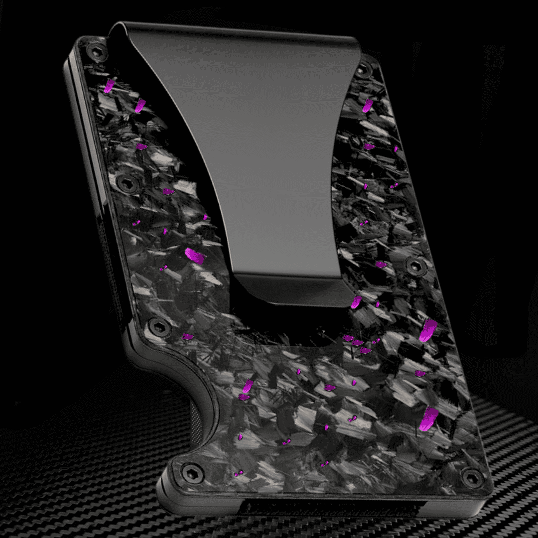 Carboluxe Forged Purple Carbon Fiber Wallet