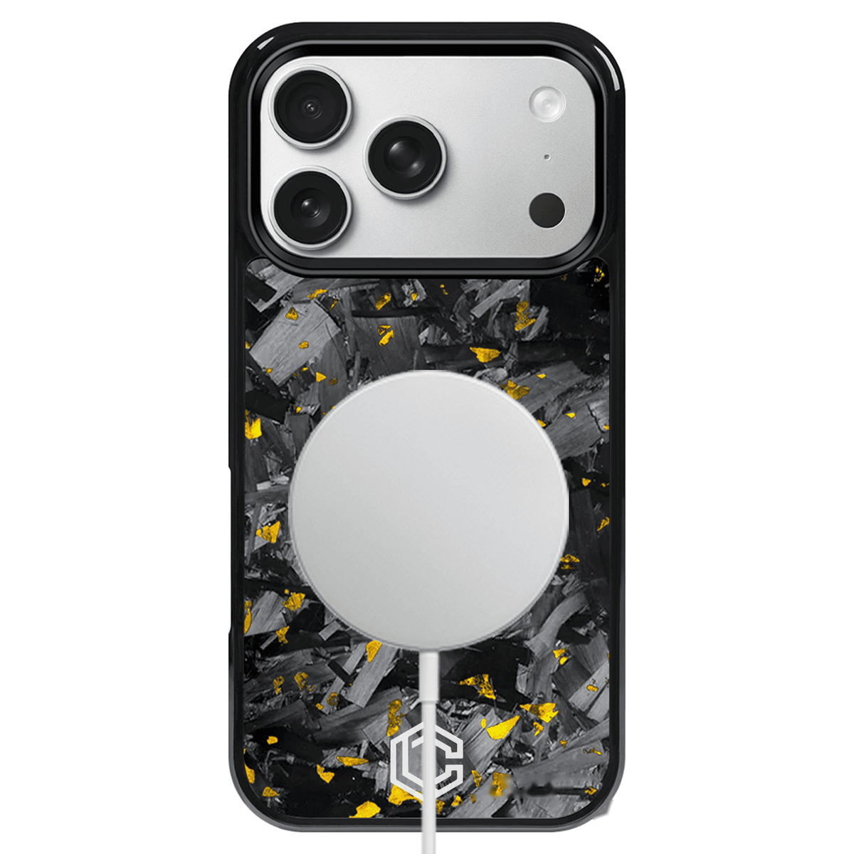 iPhone | Gold Flake Forged Carbon Fiber Case