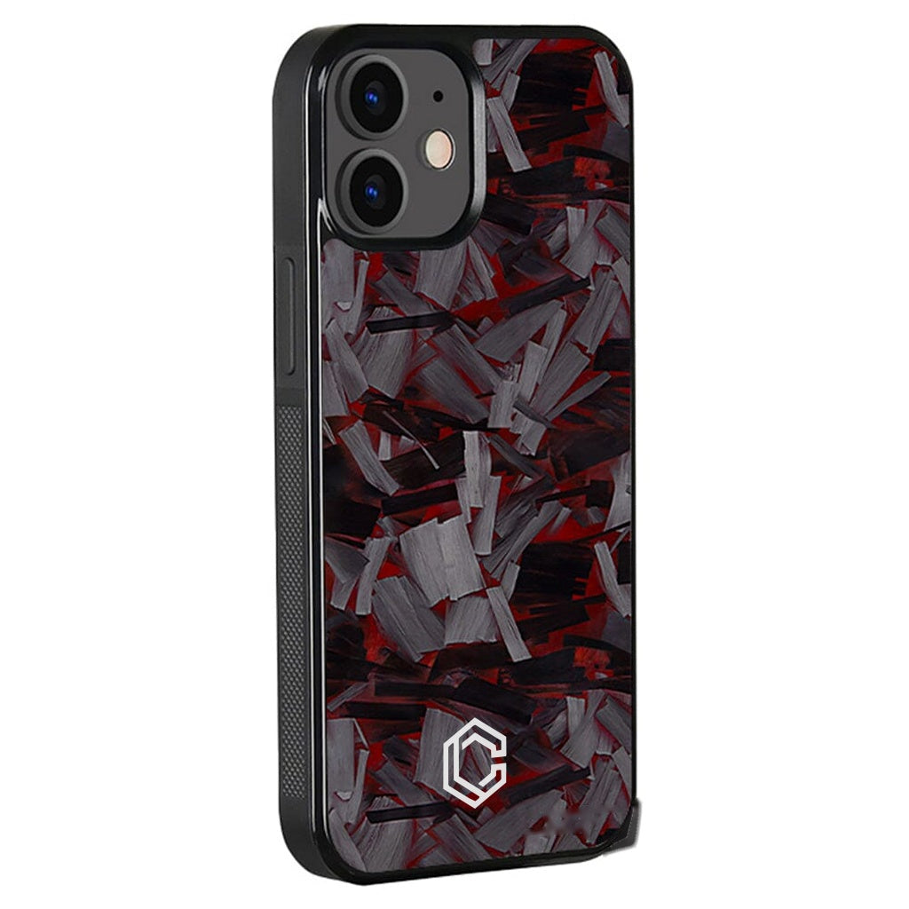 iPhone | Red Lava Forged Carbon Fiber Case