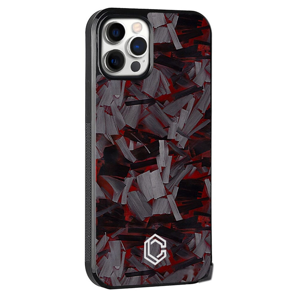 iPhone | Red Lava Forged Carbon Fiber Case