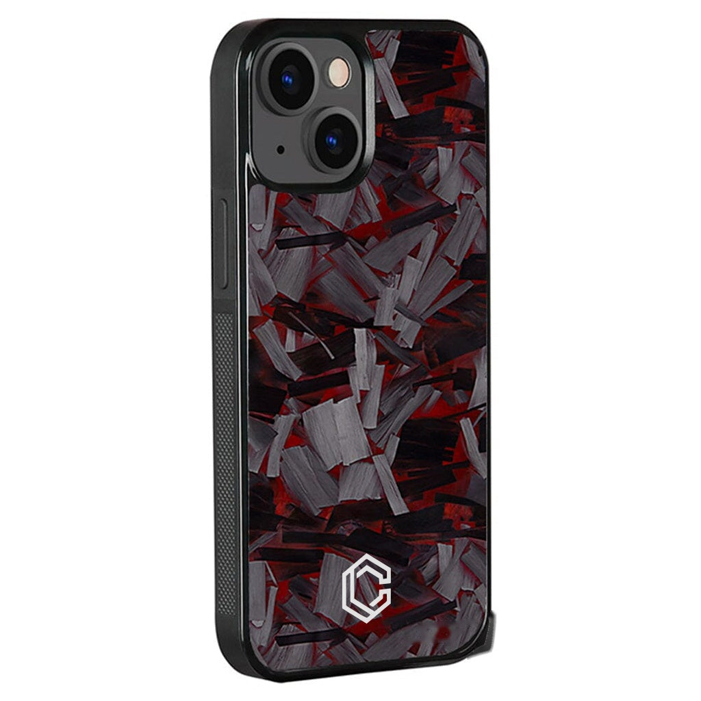 iPhone | Red Lava Forged Carbon Fiber Case