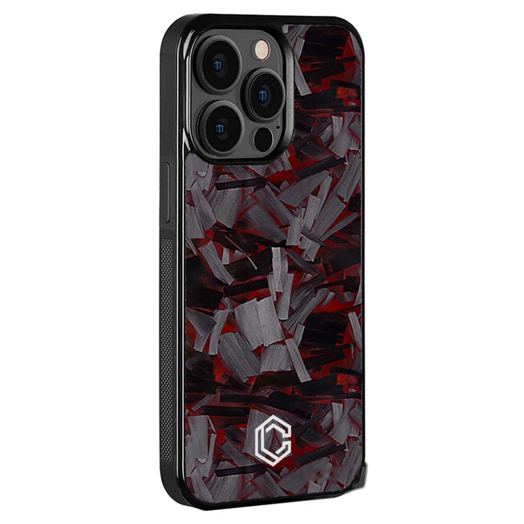 iPhone | Red Lava Forged Carbon Fiber Case