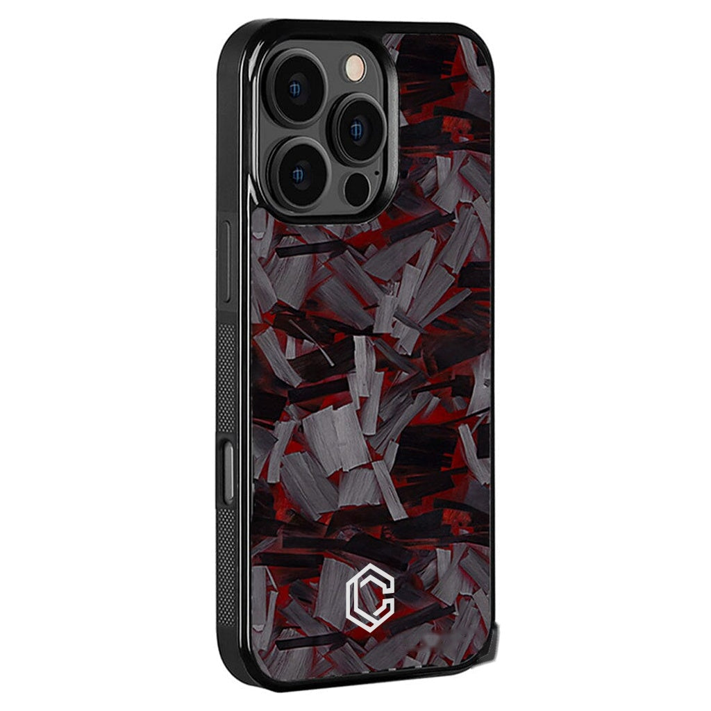 iPhone | Red Lava Forged Carbon Fiber Case