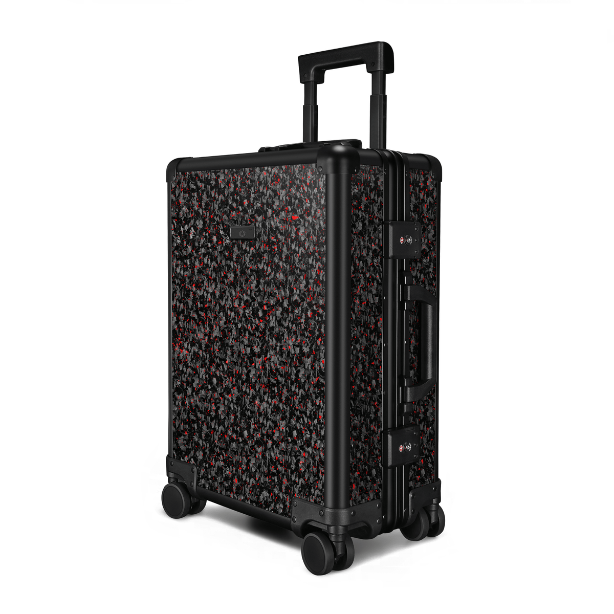Red Flake Forged Carbon Fiber Carry-On Luggage | Classic Series