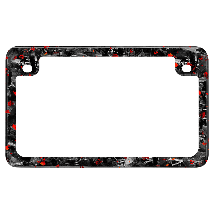 Flake Forged Carbon Fiber Motorcycle License Plate Frame