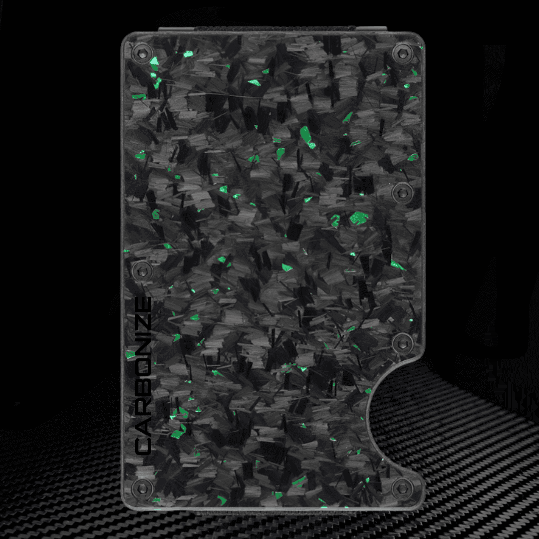 CARBONIZE || Forged Green Carbon Fiber Wallet (Glossy Finish)