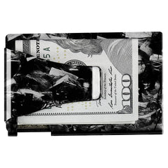 Carboluxe forged carbon fiber slim wallet with cash in the money clip