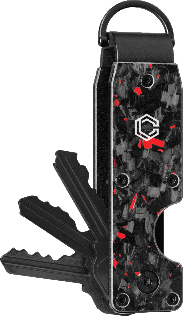Carboluxe red flake key organizer