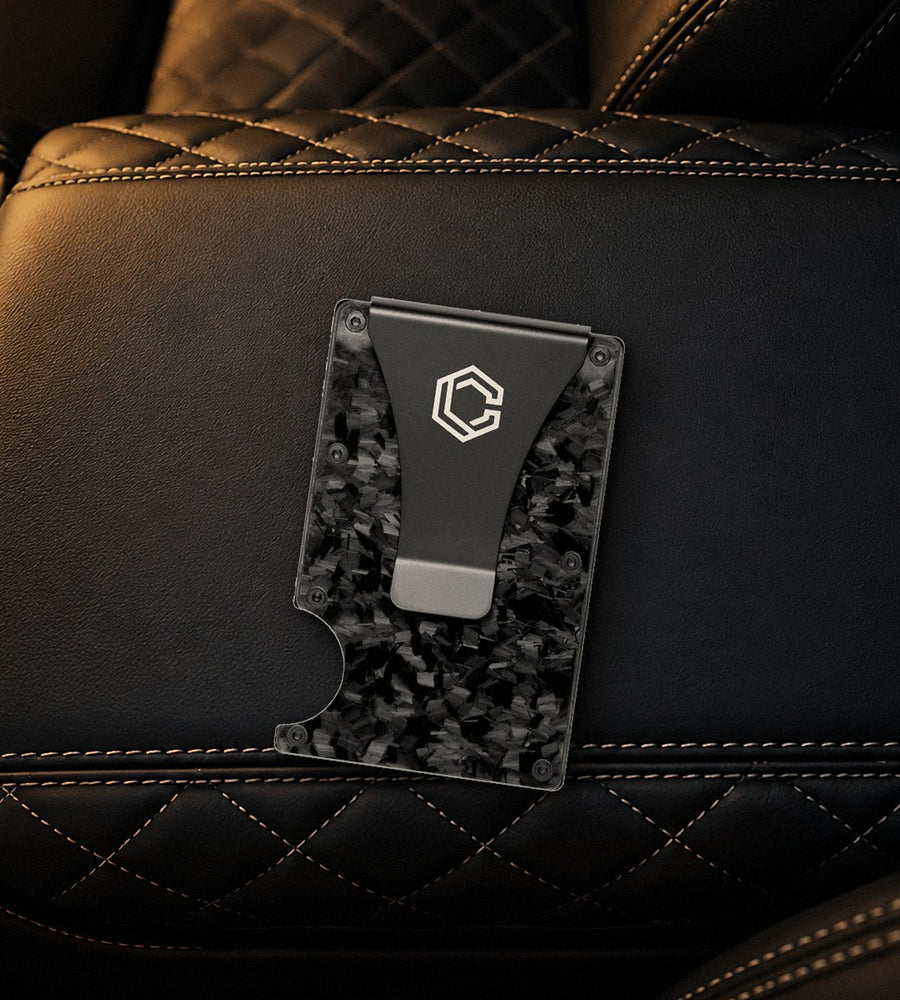 Forged Black Carbon Fiber Wallet (Glossy Finish)