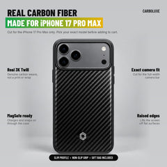 Carboluxe Carbon Fiber case for iPhone 17 Pro Max