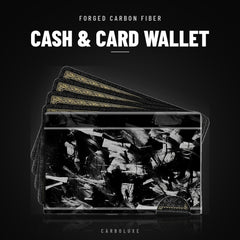 Carboluxe Forged Carbon Fiber Cash and Card Wallet