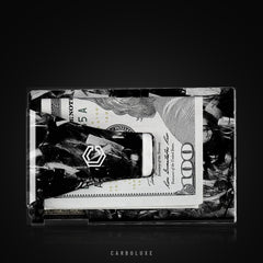 Carboluxe Forged Carbon Fiber Cash and Card Slim Wallet