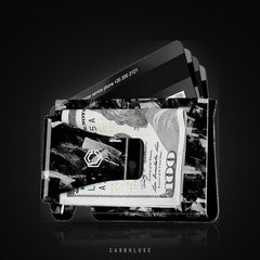 Carboluxe Forged Carbon Fiber Cash and Card Slim Wallet