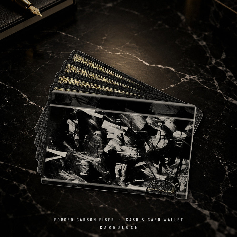 Forged Carbon Fiber Cash & Card Slim Wallet