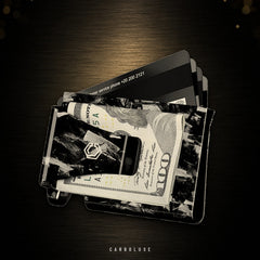 Carboluxe Forged Carbon Fiber Cash and Card Slim Wallet