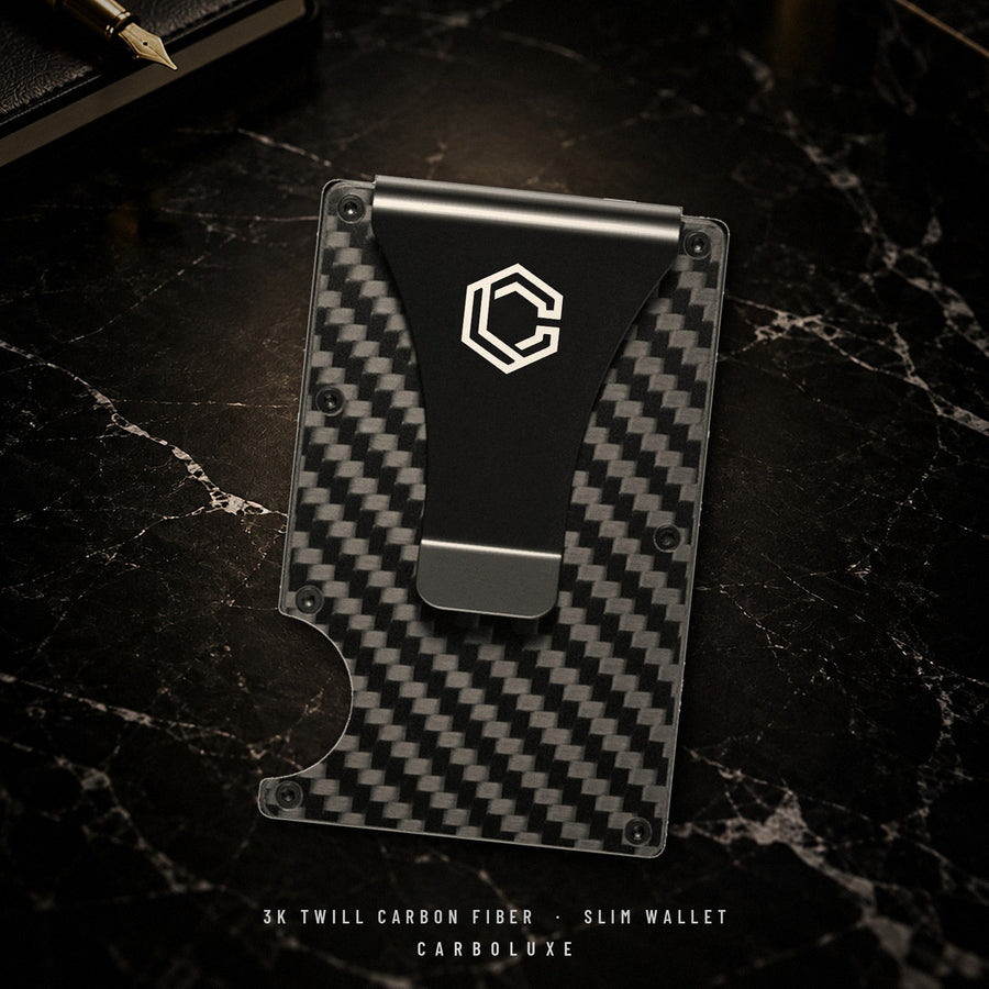 3K Twill Carbon Fiber Wallet (Glossy Finish)