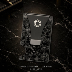 Forged Black Carbon Fiber Wallet (Glossy Finish)