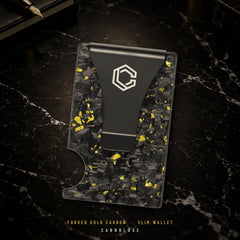 Forged Gold Carbon Fiber Wallet (Glossy Finish)
