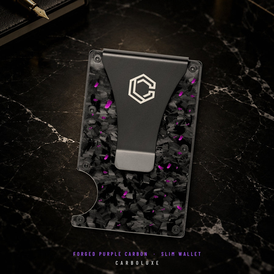 Forged Purple Carbon Fiber Wallet (Glossy Finish)