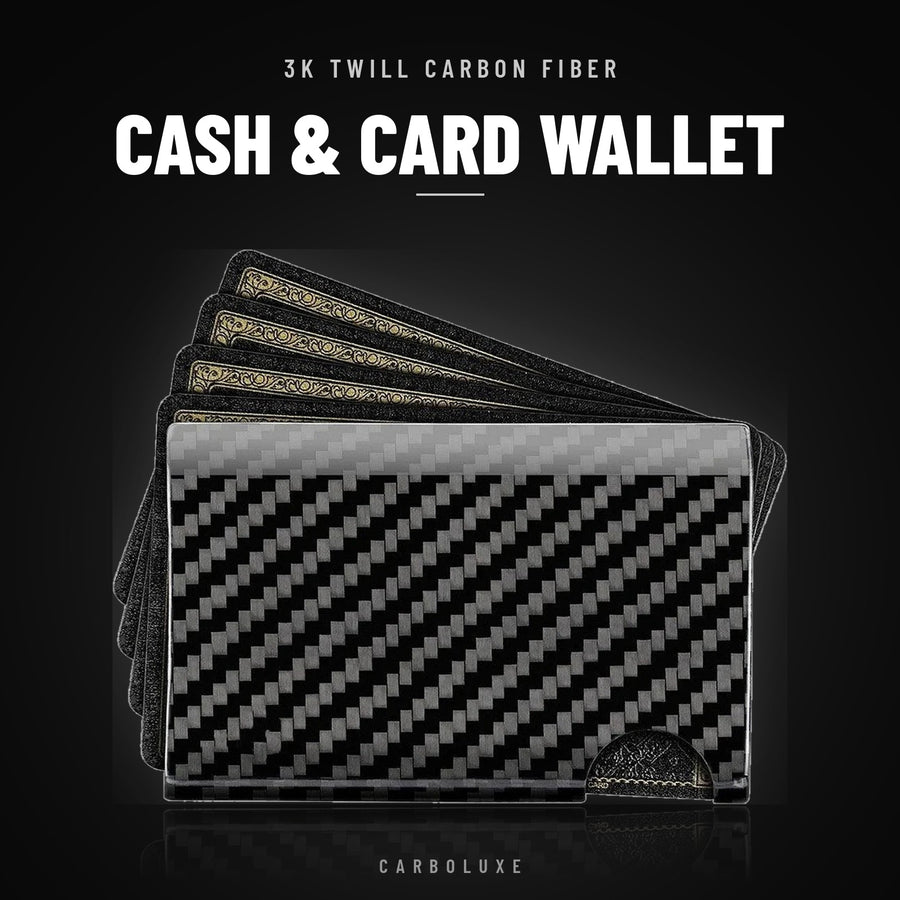 Carbon Fiber Cash & Card Slim Wallet
