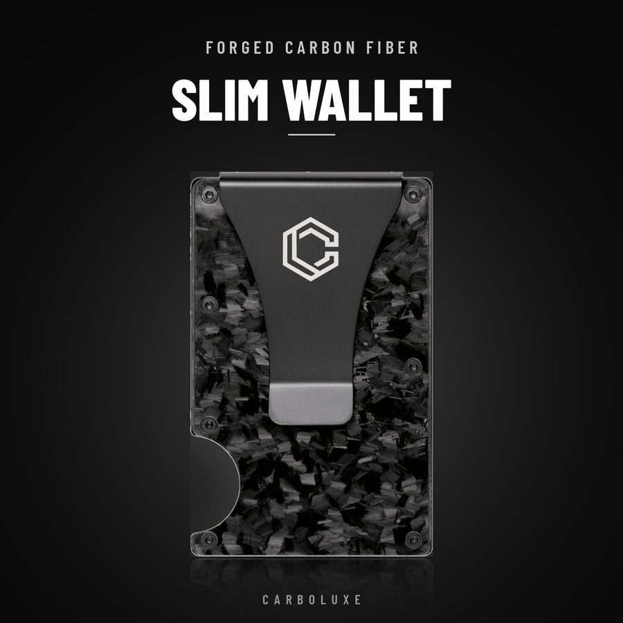 Forged Black Carbon Fiber Wallet (Glossy Finish)
