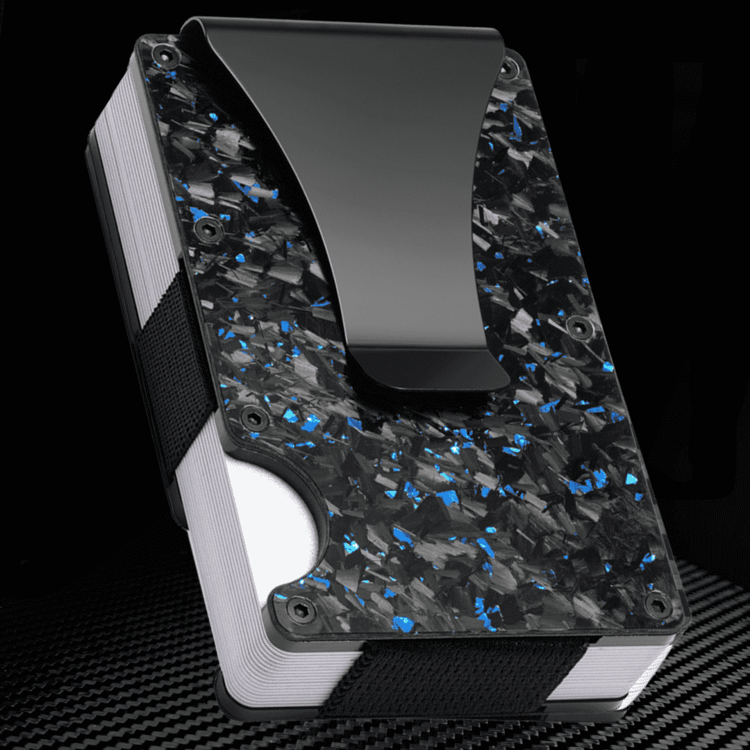 Carboluxe Forged Blue Carbon Fiber Wallet