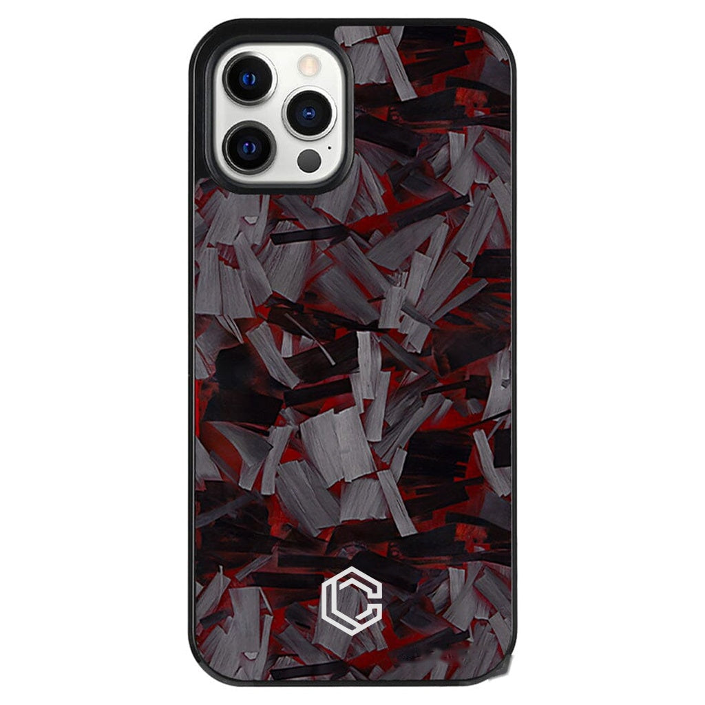 iPhone | Red Lava Forged Carbon Fiber Case
