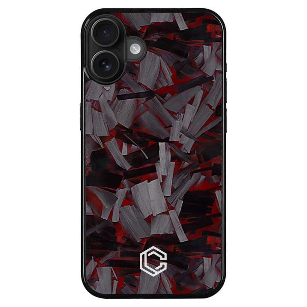 iPhone | Red Lava Forged Carbon Fiber Case