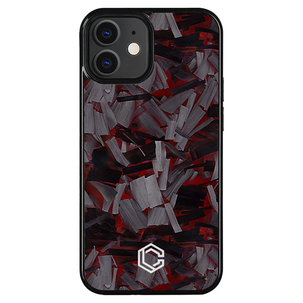 iPhone | Red Lava Forged Carbon Fiber Case
