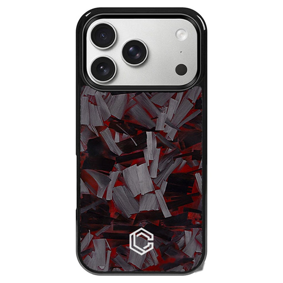iPhone | Red Lava Forged Carbon Fiber Case