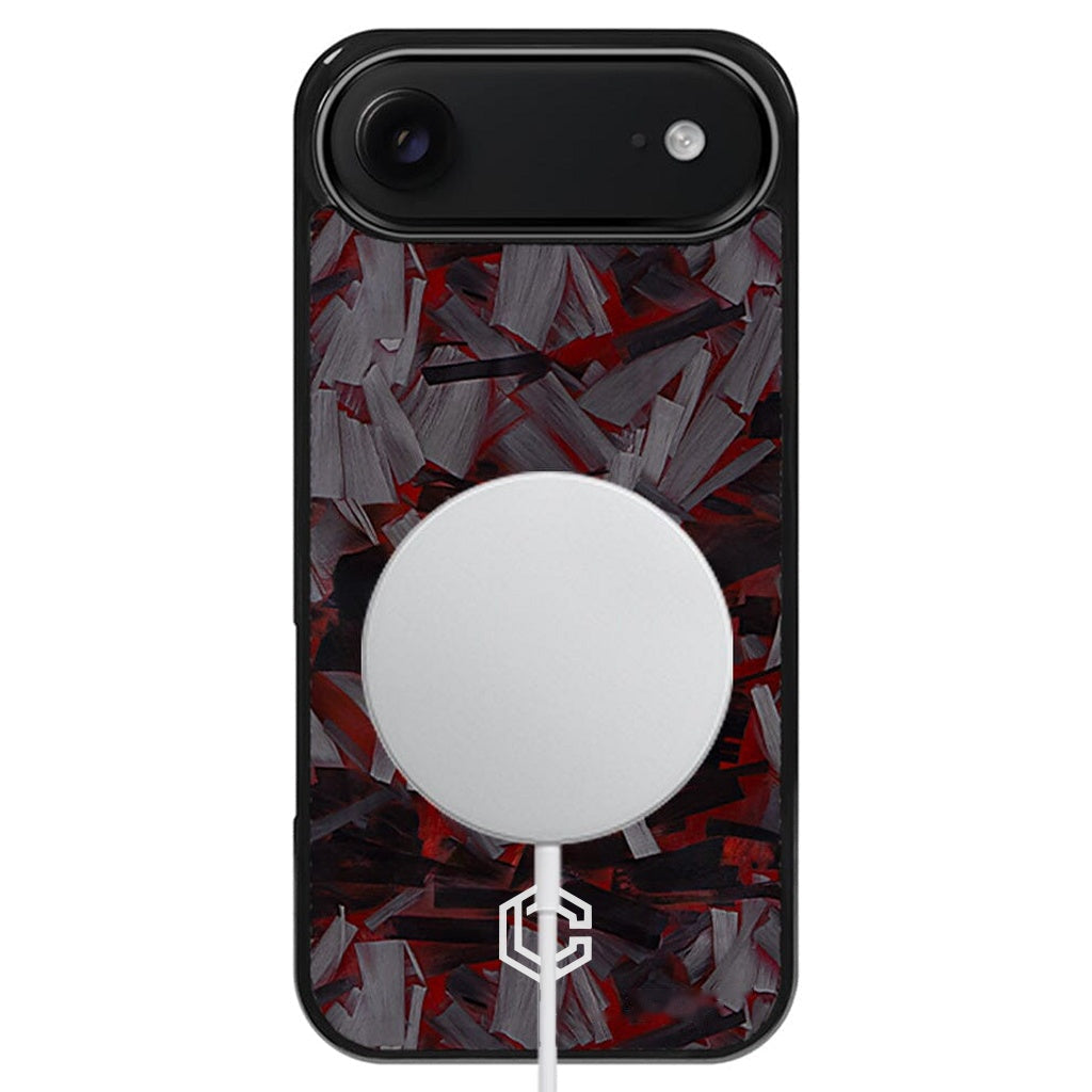 iPhone | Red Lava Forged Carbon Fiber Case