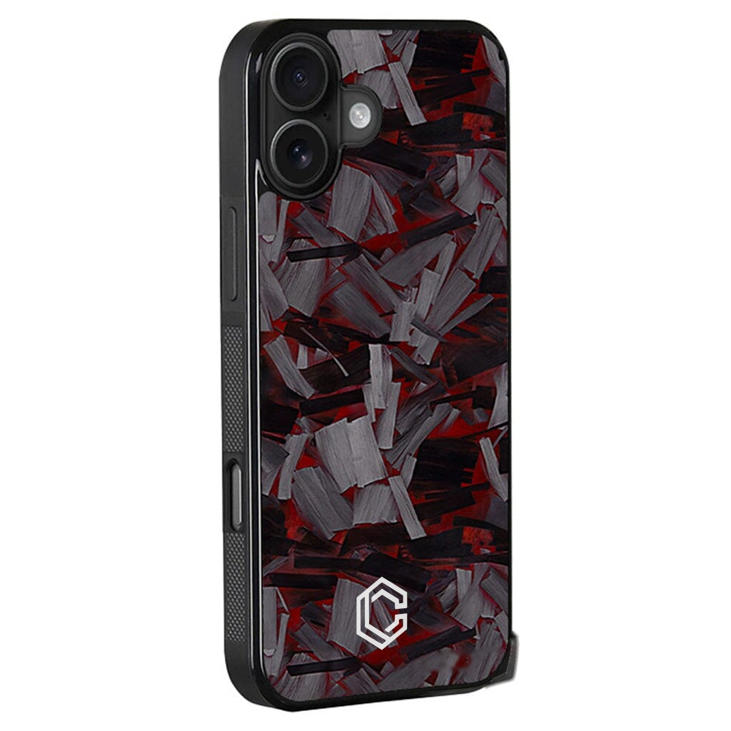 iPhone | Red Lava Forged Carbon Fiber Case