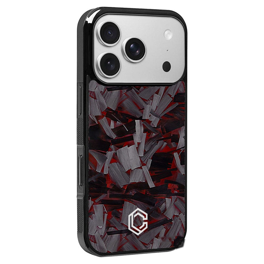 iPhone | Red Lava Forged Carbon Fiber Case