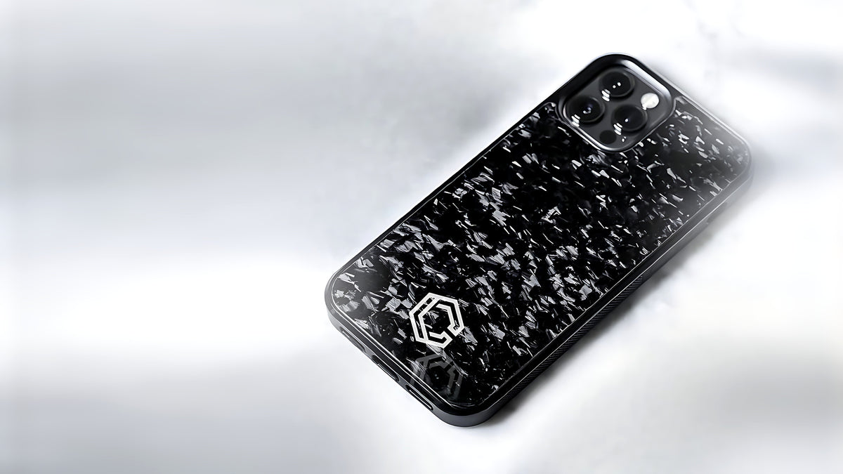 Carboluxe forged carbon case on marble