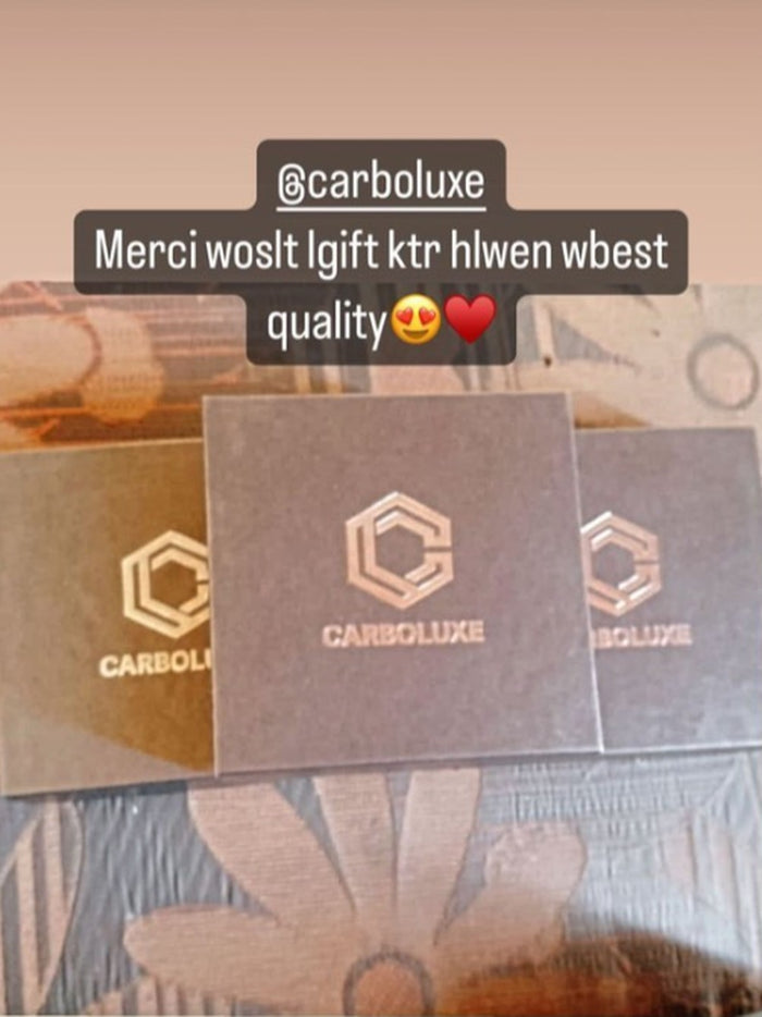 Carboluxe gift boxes received by a customer